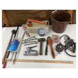 Stapler, hammer, drain snake etc
