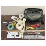 Tool bag with drywall tools