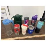 8 stainless cups & pitchers