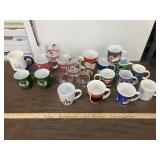 Lot of Christmas mugs & glasses