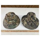 2 hats, 1 White water outdoors hat, outdoor hat