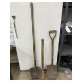 Pick & 2 shovels