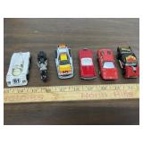 6 Matchbox Vehicles, includes a Harley Davison