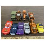 10 Disney "Cars" Character vehicles, gently used