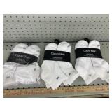 3-6pk Calvin Klein Mens Cushion Quarter Cut Socks