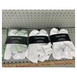 3-6pk Calvin Klein Mens Cushion No Show Socks