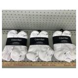 3-6pk Calvin Klein Mens Cushion No Show Socks
