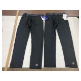 2 Medium 3/4 compression pants, black