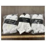 3-6pk Calvin Klein Mens Cushion Quarter Cut Socks