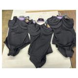 3 Bali Firm Control Body Shapers, 40DDD, black
