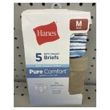 5pk Hanes boys brief, size M (10-12)