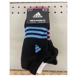 6 pk - Adidas Girls no show Socks, Size 5Y-7Y