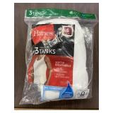 3 tagless Hanes Tanks, SIze S/34-36"