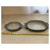 Pampered Chef 1 qt & 2 qt  enameled cast iron