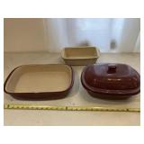 3 Pampered  Chef Stoneware baking dishes