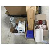 Wooden bath trays, shower caddy, shower curtain &