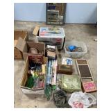 Lot includes soap making supplies,window covering