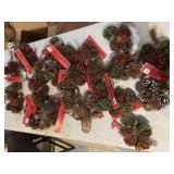 25 bags pine cones, various size& colors each bag