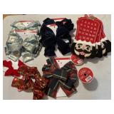 Christmas Decor & 2 rolls of ribbon