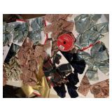 19 bows, tree topper and new 12ft roll of ribbon