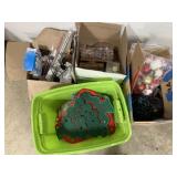 Christmas Decor, bird house and coffee cups