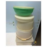Lot of Tupperware includes cake & pie takers and