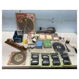 Saw blades, sander, new rail brackets, etc