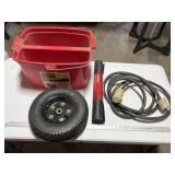 Rubbermaid double bucket, 220 extention cord,