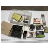 Misc nails, folding ruler & staples