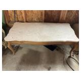 Coffee Table, maple bottom, marble top,