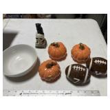 Ceramic footballs & pumpkins