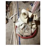 Plumbing plastic PVC fittings & piping, various