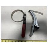 Oil filter wrench & vintage spout