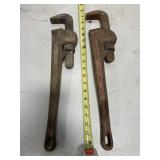 2 rigid pipe wrenches 18ï¿½