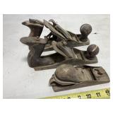 3 vintage wood planes