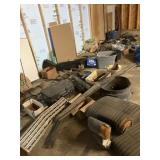 1965 Impala misc parts, including glass, brackets