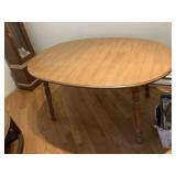 Maple oval table, Tell City, 41 x 59, no leaf