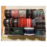 25+ new rolls of ribbon, 9ft to 20 ft in length