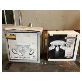 2 light fixtures with electrial supplies