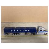 Volvo VNL770 metal truck and trailer, plastic load