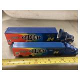 2 Dupont #24 semi trucks