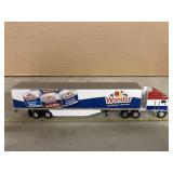 Freightliner truck, unmarked Hostess trailer,metal