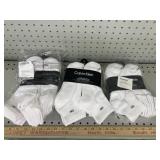 3-6pk Calvin Klein Mens Cushion Quarter Cut Socks
