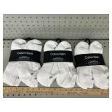 3-6pk Calvin Klein Mens Cushion No Show Socks