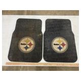 set of 2 front Steelers floor mats, rubber