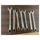 7 Craftsman wrenches, metric, (5) open and box