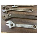 5 Proto adjustable wrenchs (2) 6 in &  (3) 8 in