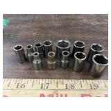 Craftsman 1/4 in drive socket set, 12 pieces size