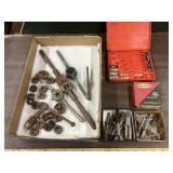 Lot of  tap & die pieces & part set of Blue-Point