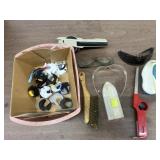 Lable maker w/ lable making material, scrub brushs